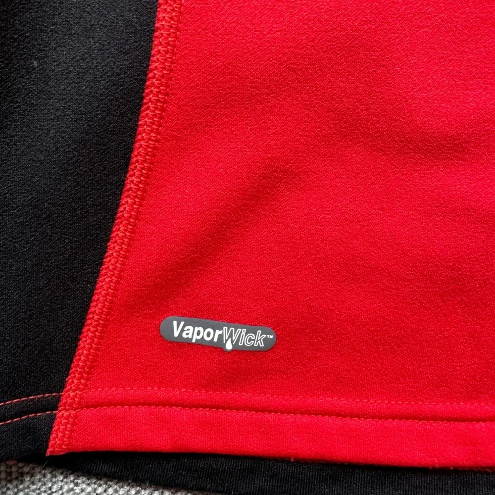 The North Face VaporWick Pullover Mens XL Red Black  1/4 Zip Technical